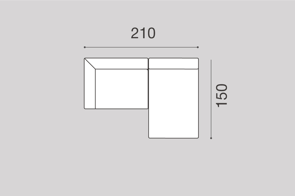 コンパクトなカウチソファの組み合わせ(図)