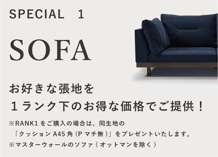 ソファ購入特典