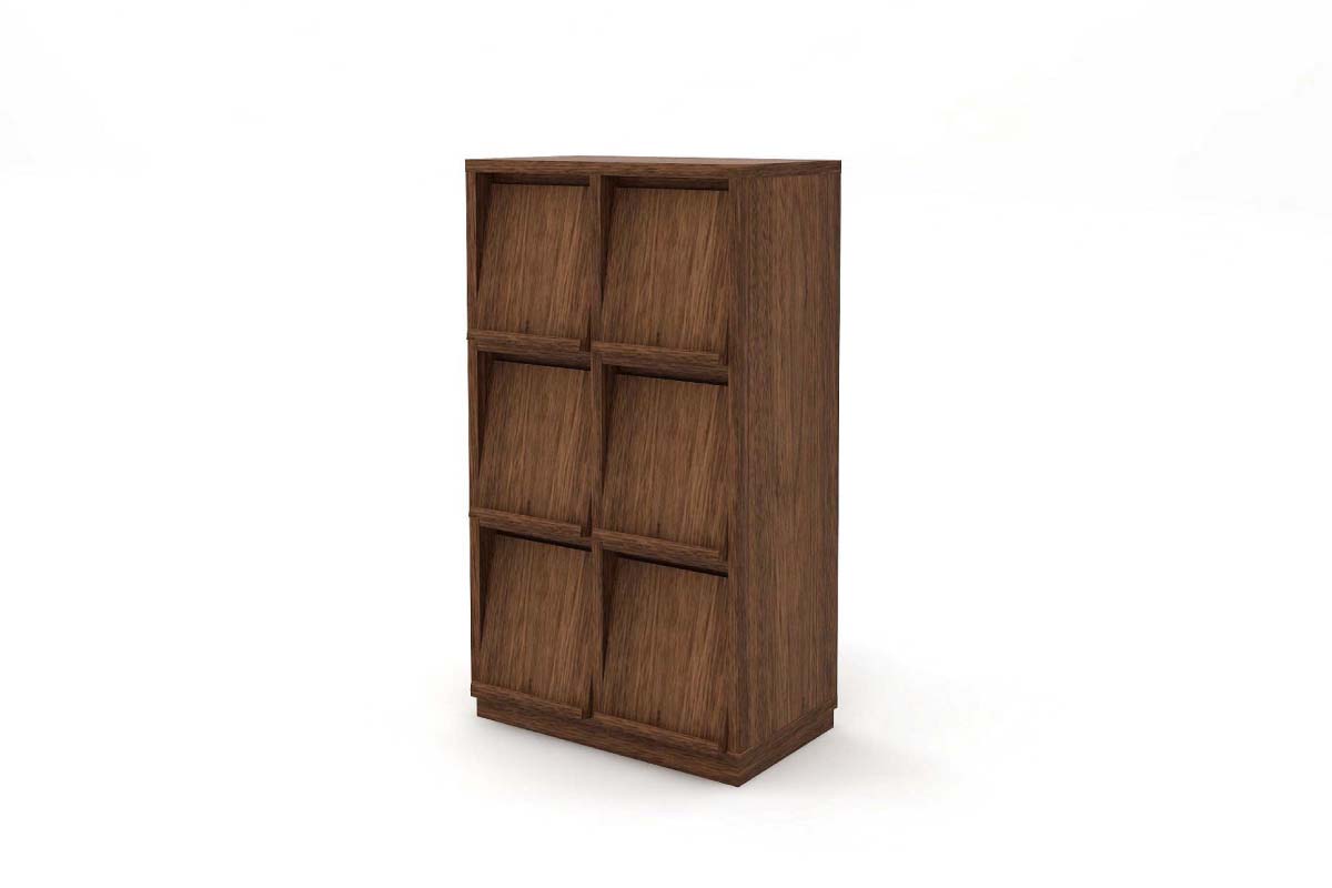 KOROVA RECORD RACK 2列3段 : W76.6 × D47 × H134 cm