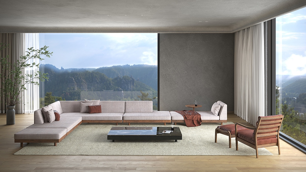 LAZY DANISH SOFA ダブルアーム 2 シーター 180