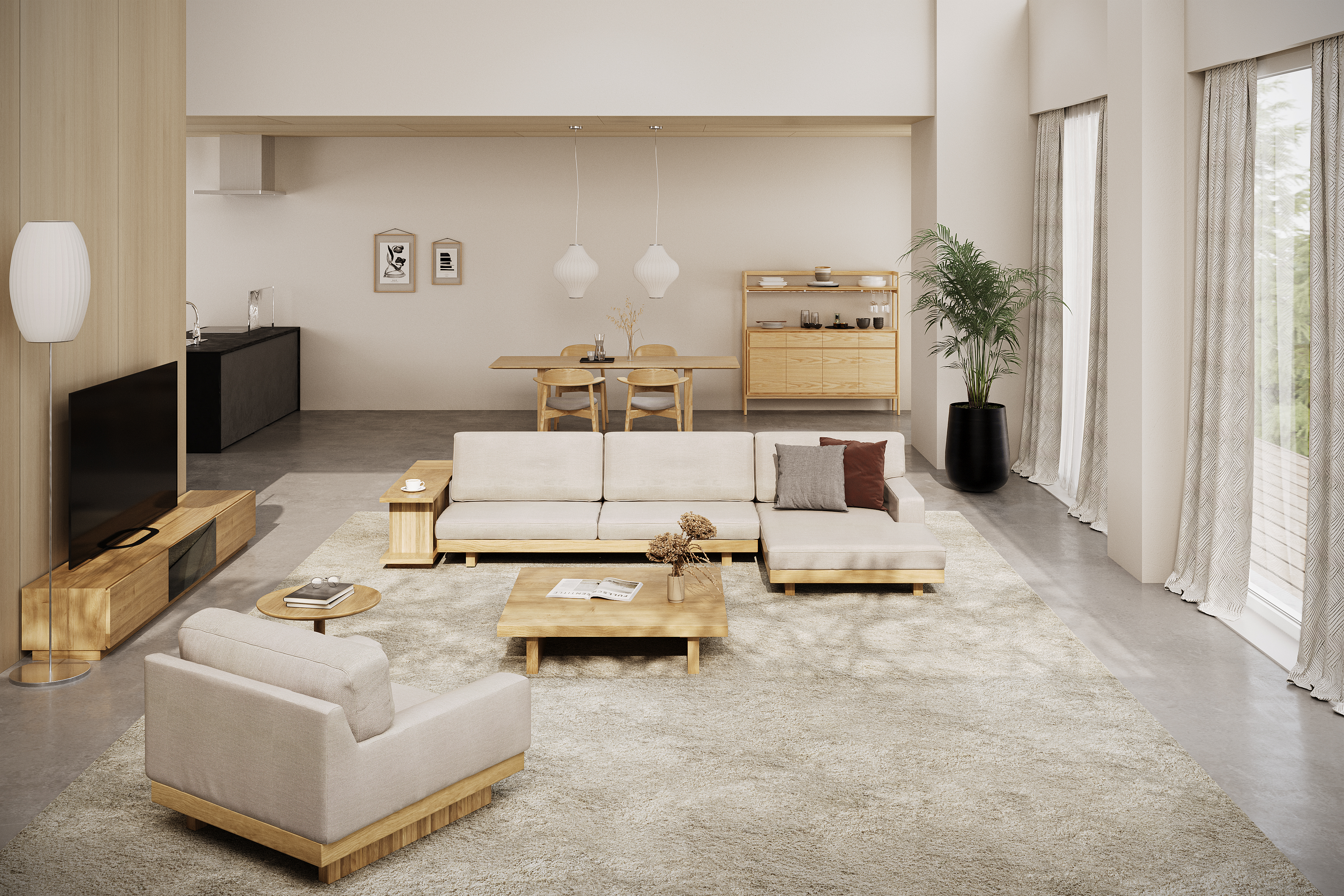 DANISH ARM SOFA アーム1 シーター90