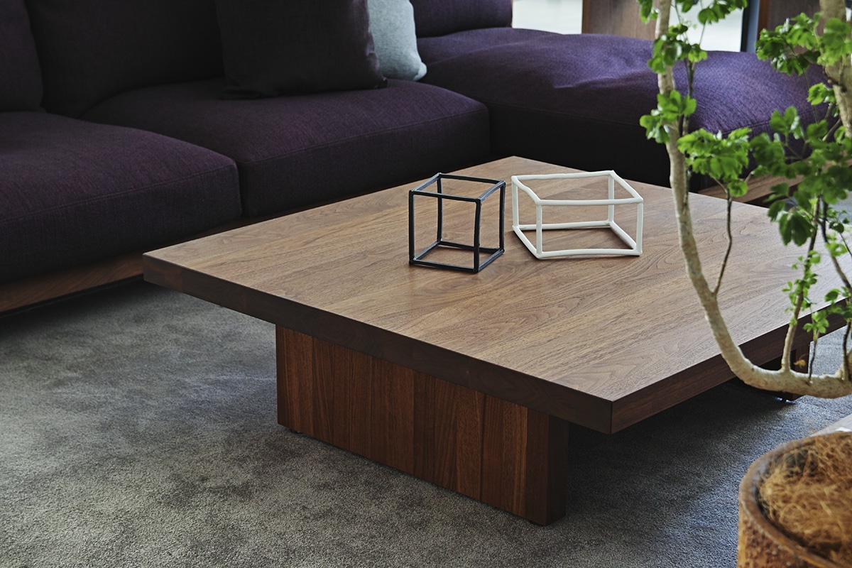DANISH LOW LIVING TABLE W100cm x D100cm x H25cm