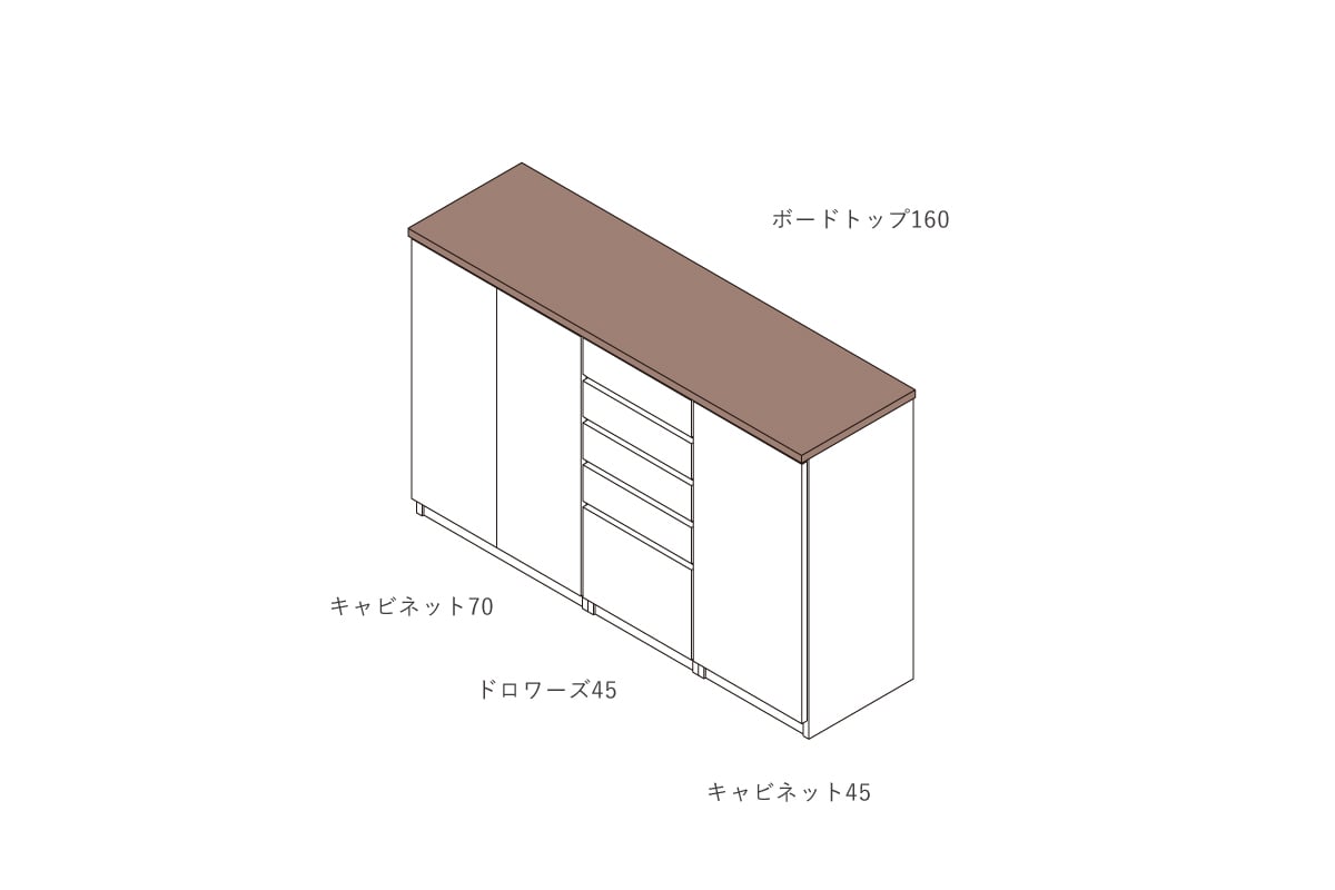 NOTE BOARD TOP W160cm × D46cm