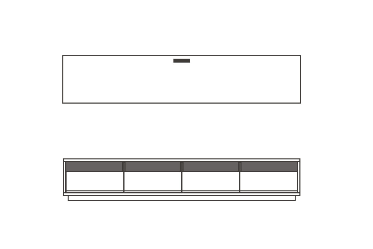 W240cm × D48cm