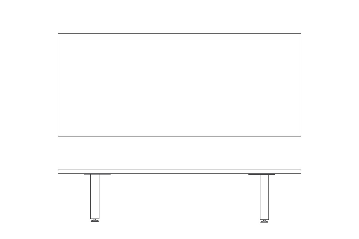 W 200cm × D 84.5cm