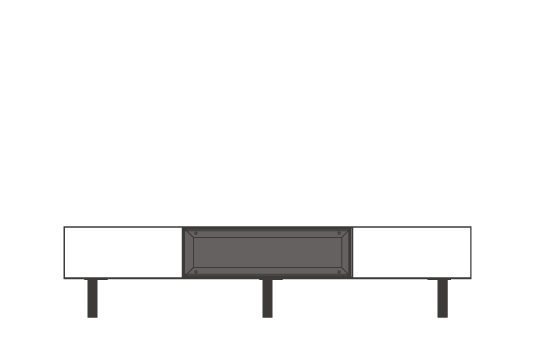 W 180cm × D 42.2cm