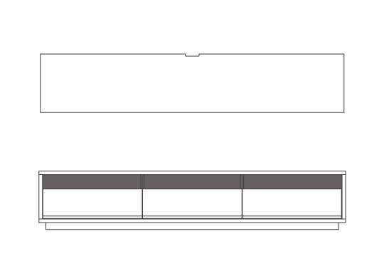 W220cm × D38cm