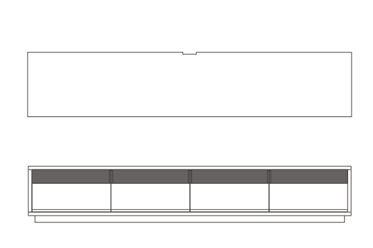 W240cm × D48cm