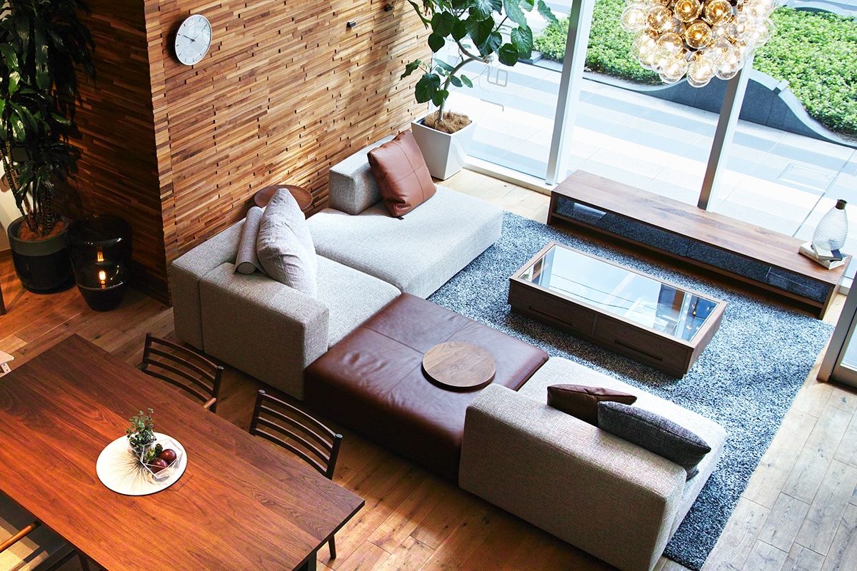 COMPOSIT SYSTEM SOFA オットマンファンシェイプ45°