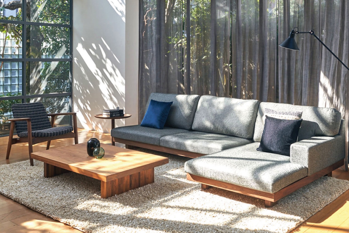 DANISH LOW LIVING TABLE W100cm x D100cm x H25cm