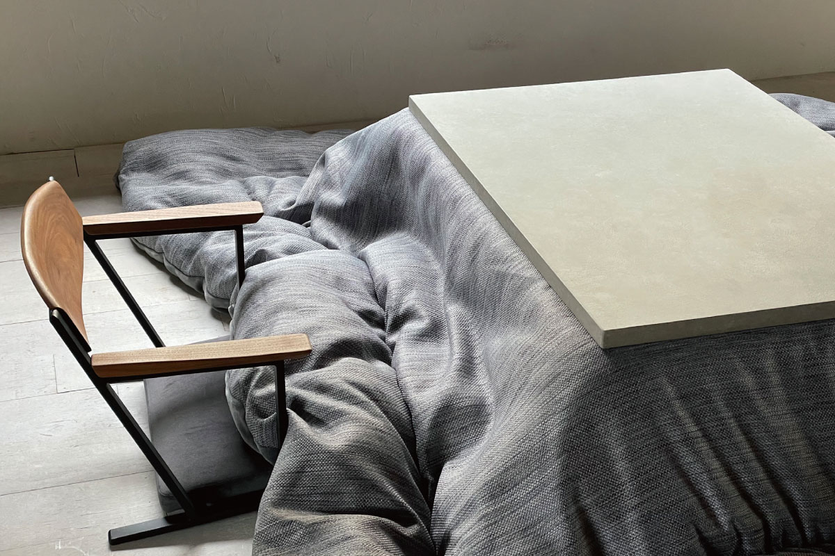 FolivorA | NOMBE kotatsu table(mortar) ウォールナット 100×80(cm)