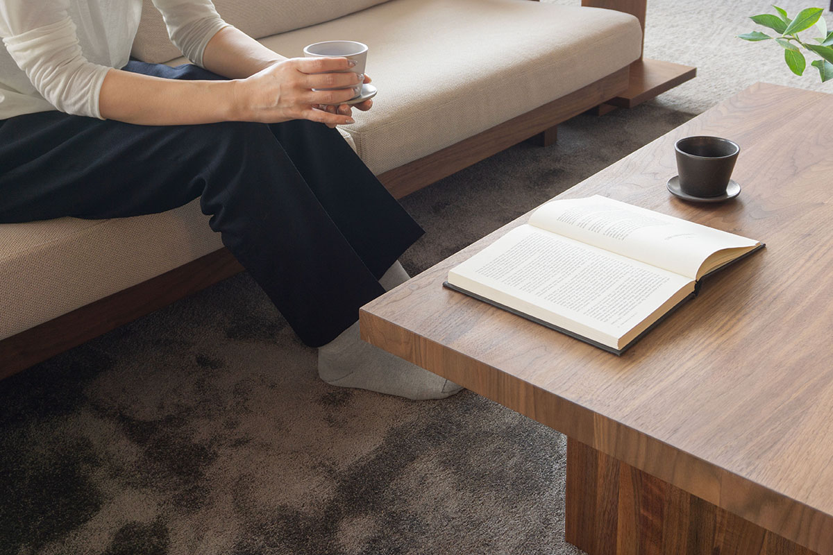 DANISH LOW LIVING TABLE W100cm x D100cm x H25cm