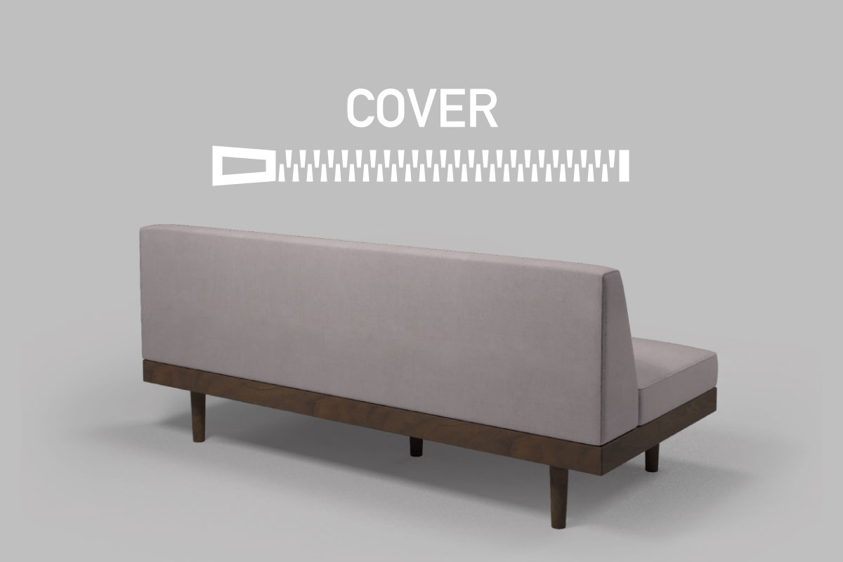 CHILL SOFA BACK COVER アームレス2シーター 160