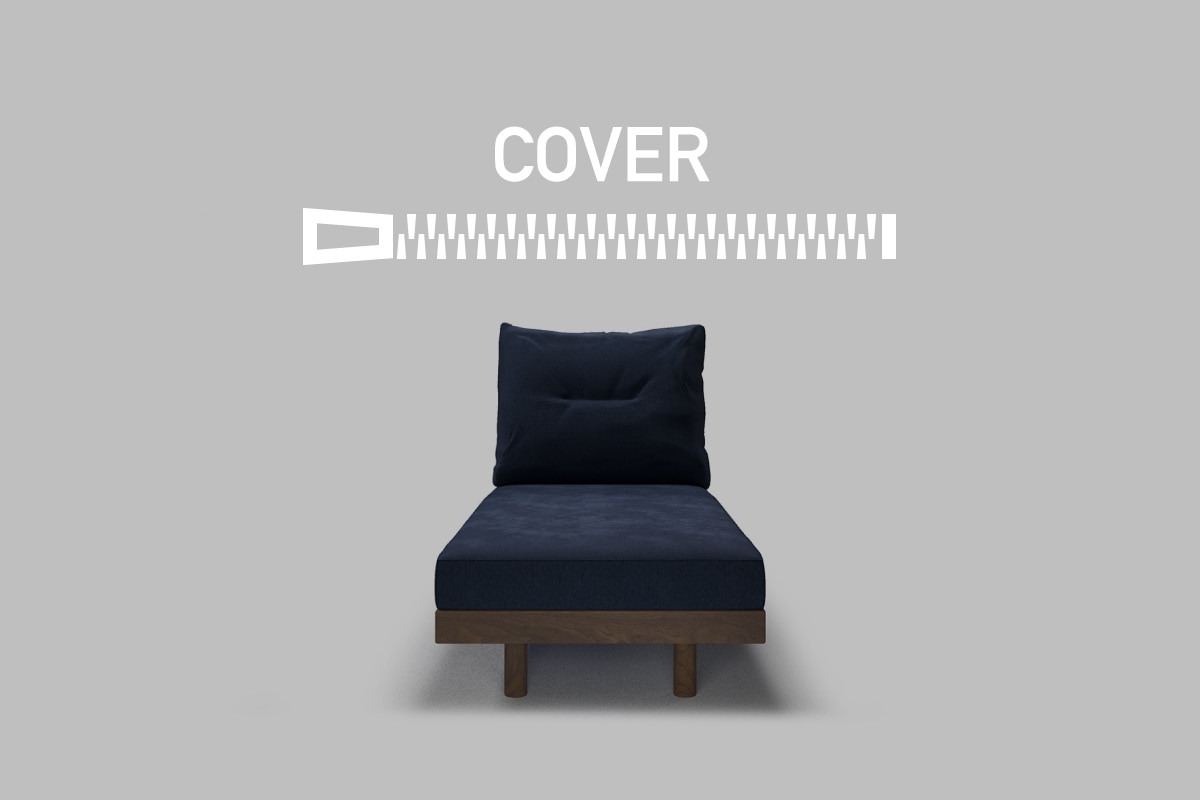 DANISH GRANDE SOFA COVER アームレスカウチ70