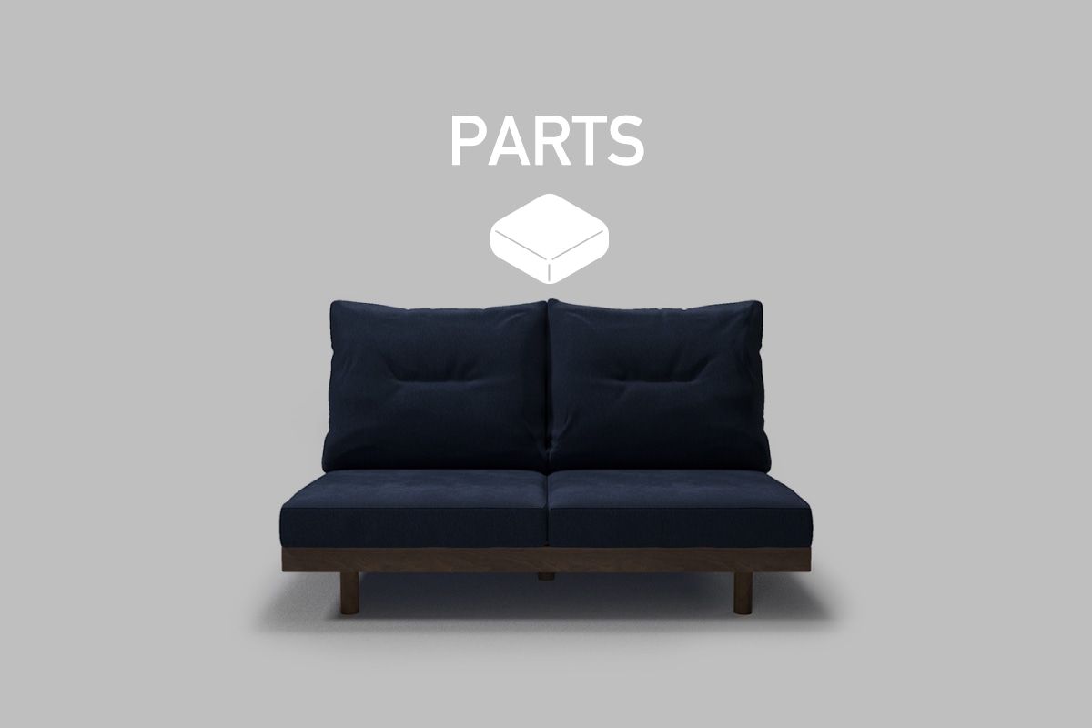 DANISH GRANDE SOFA PARTS 2 シーター140 背クッション中材（片側単品）
