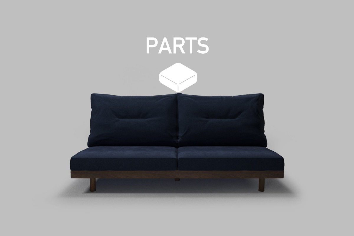 DANISH GRANDE SOFA PARTS 3シーター180 背クッション中材（片側単品）