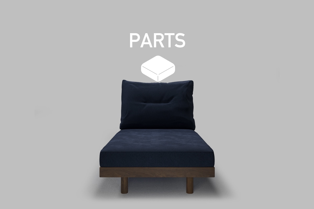 DANISH GRANDE SOFA PARTS アームレスカウチ80 背クッション中材（単品）