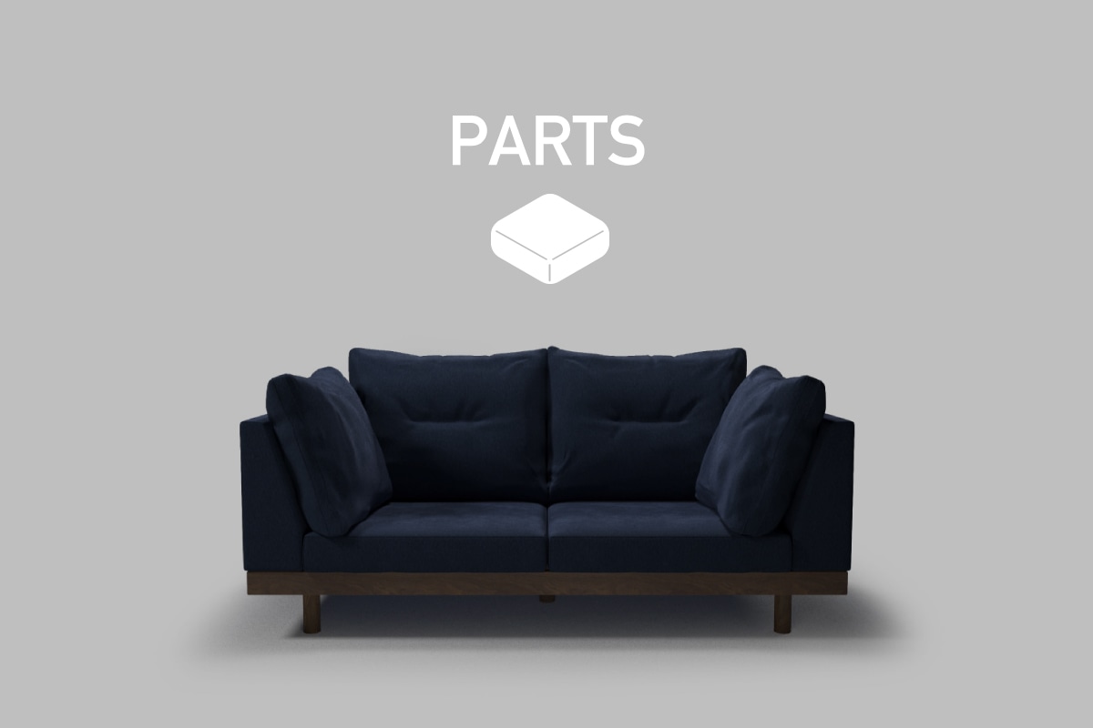 DANISH GRANDE SOFA PARTS ダブルアーム/シングルアーム 肘クッション中材（片側単品）