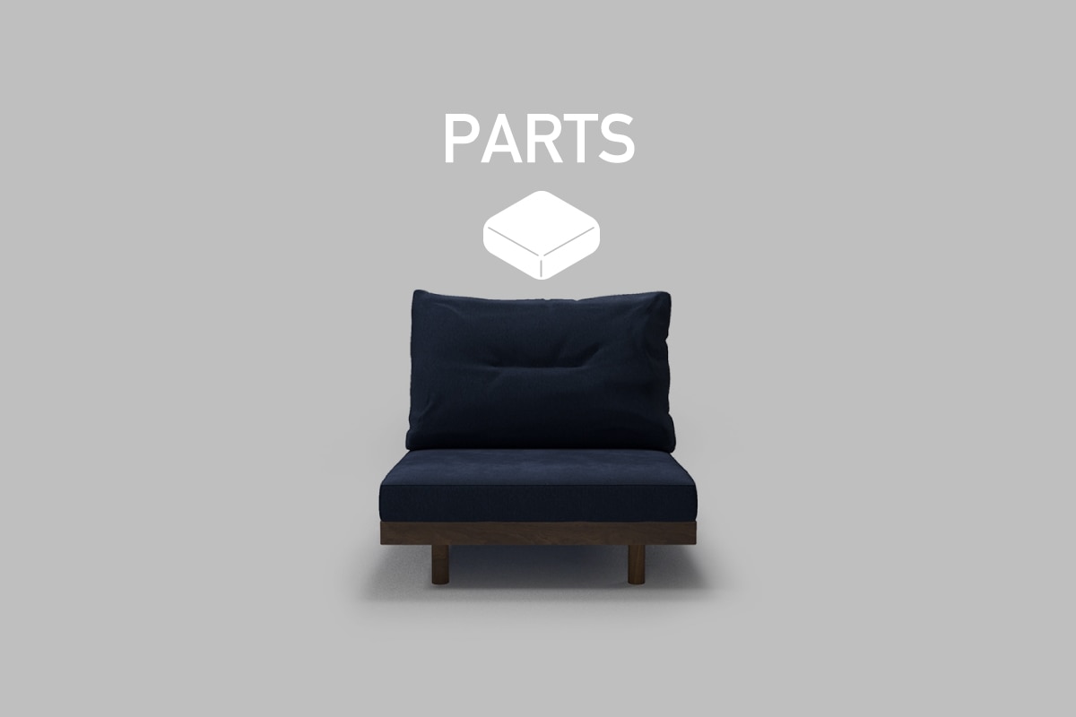 DANISH GRANDE SOFA PARTS 1シーター90 座クッション中材（単品）