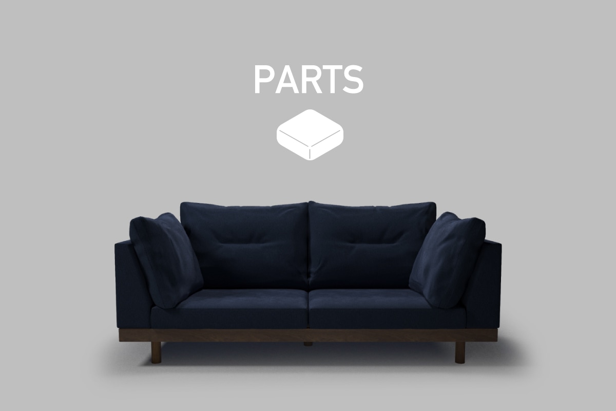 DANISH GRANDE SOFA PARTS ダブルアーム2シーター195 座クッション中材（片側単品）