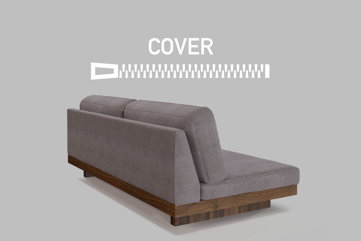 DANISH SOFA BACK COVER アームレス 3シーター180