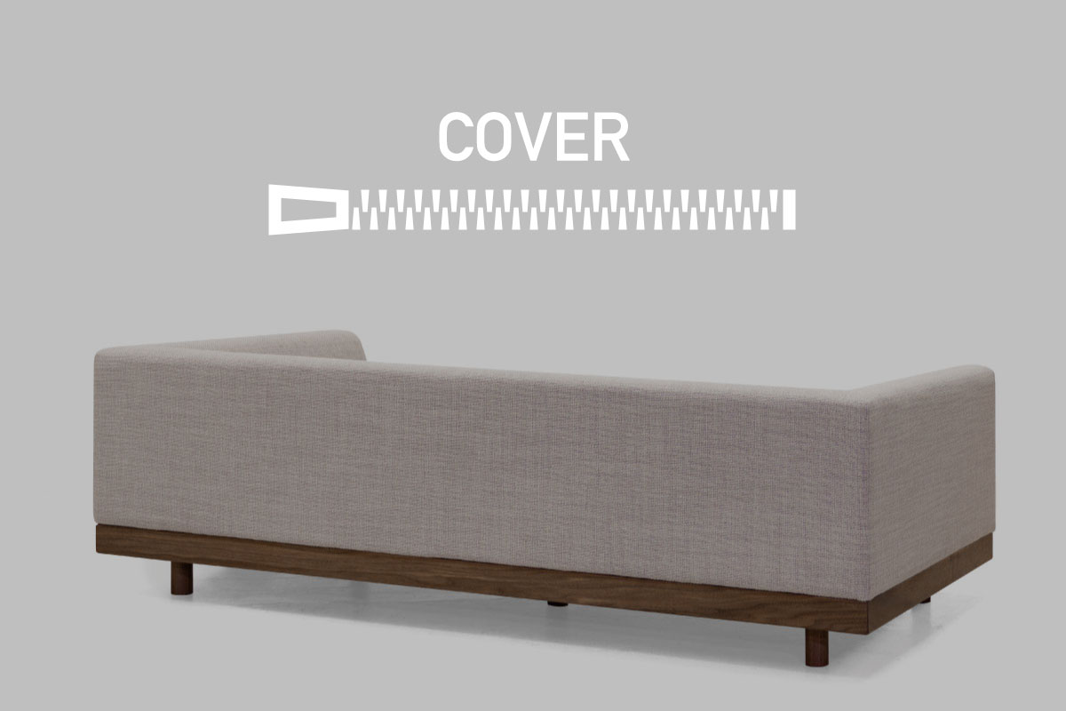 LAZY DANISH SOFA BACK COVER オープンバック 160