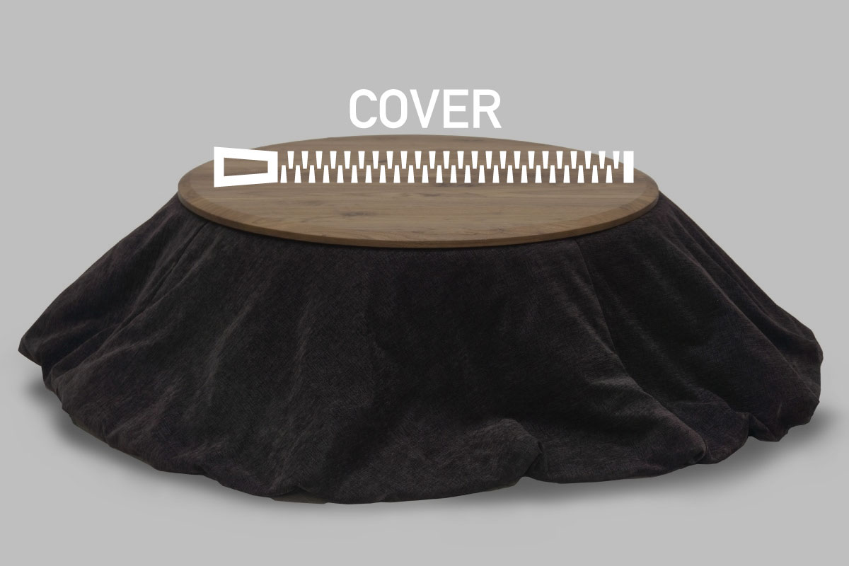 COMMON ROOTS | ORANGE KOTATSU FUTON COVER - ROUND